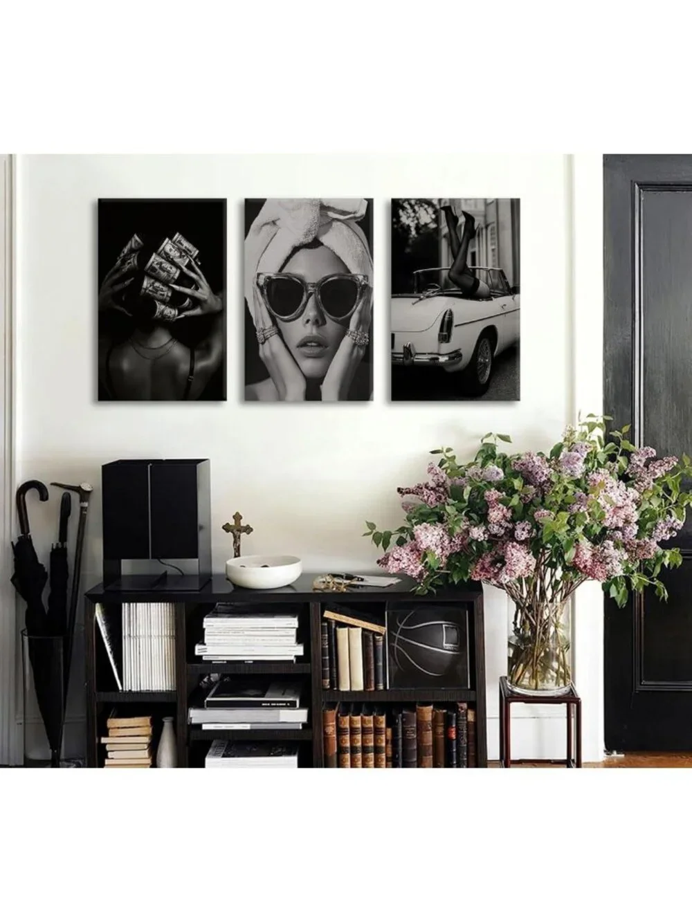 Stylish Black & White Canvas Wall Art | Modern Luxury Posters for Home Decor